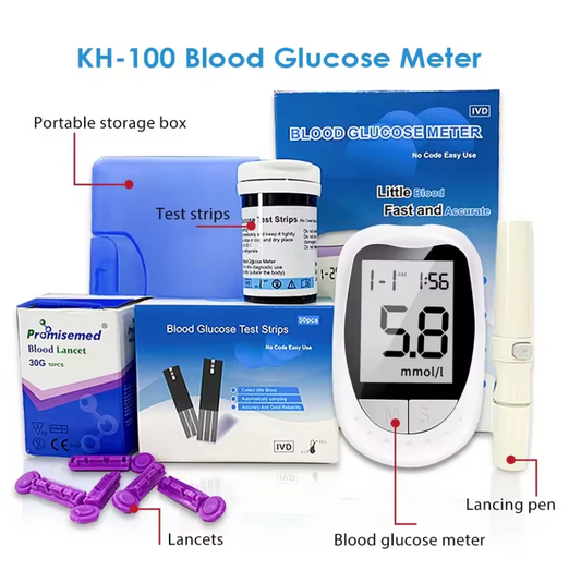 Blood Glucose Meter Glucometer Kit Diabetes Test 50/100pcs